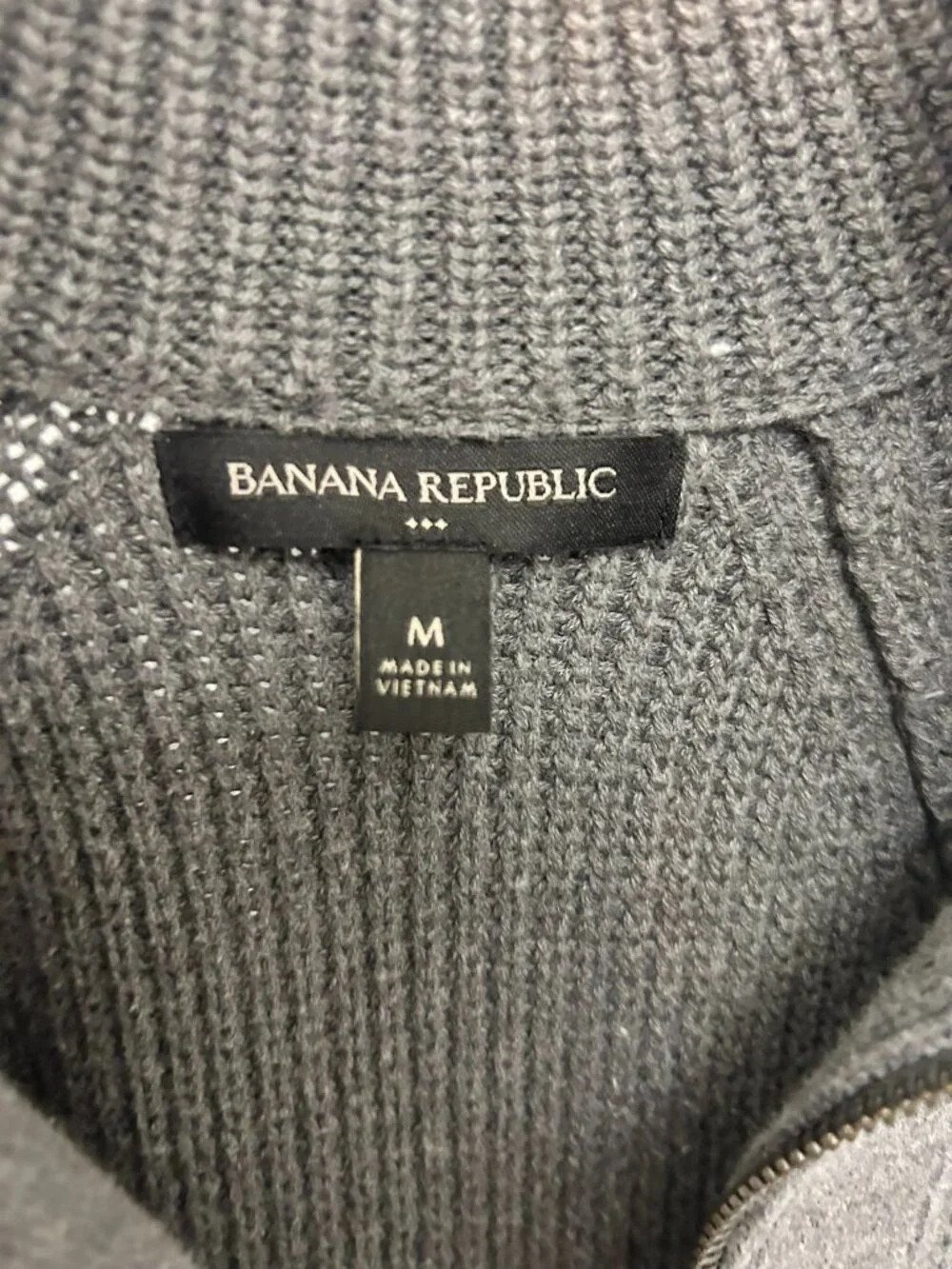 Thick Grey Banana Republic Zip-Up Never Worn